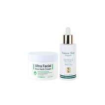스킨 앰플 50ml 콜라겐 펩타이드, 푸드어홀릭 카밍 알로에 허브크림100ml+시카앰플50m