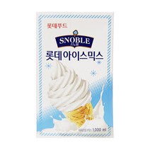 롯데 스노블 아이스믹스 1000ml X 10개/아이스크림, 바닐라 1000ml 10팩