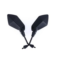 2 개/짝 바이크 오토바이 미러 스쿠터 전자 자전거 백미러 Electrombile ATV 뒷면 측면 볼록 거울 8mm 10mm 유니버설, 04 10mm black