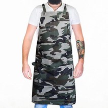 Hudson Durable Goods 주방 BBQ 그릴용 전문가 등급 셰프 앞치마 블랙, Camouflage