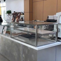 디스플레이 랙 유리 빵 과자 진열대 카페 업소용 미니, 상세 페이지 참고, 철재  (2단 )