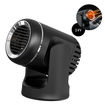 PTC 미니 차량용 가열히터 온풍기 서리제거기(블랙/화이트)(12V/24V), 24V, 블랙