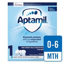 Aptamil 1 First Infant Milk Ready to Feed 압타밀 퍼스트 인팬트 밀크 액상분유 0-6개월 70ml 6개입, 1팩