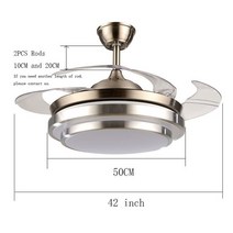 실링팬 미니실링팬 씰링팬북유럽 크리에이티브 원격 제어 팬 천장 조명 실내, 02 Aluminium-42inch_02 220V