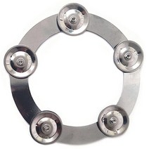 TUOREN 15.2cm(6인치) 스테인리스 스틸 심벌 칭 링 장착 가능한 하이햇 스탠드 탬버린 재즈 드럼 세트 드럼 키트 스틸 징글 5개 포함