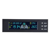 전면 lcd 패널 5 25 인치 cpu 속도 컨트롤러 온도 센서 pc 컴퓨터 팬 컨트롤러 lcd 디지털 디스 pc 데스크탑, 드라이브 라디에이터