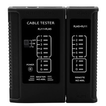 랜선만들기 HTOC RJ45 네트워크 케이블 테스터 LAN 전화 RJ45/RJ11/RJ12/CAT5/CAT6/CAT7 UTP 와이어 테스, 05 Black