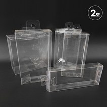 PVC 투명 사각 케이스 2호 벌크포장 선물포장 박스, 1개