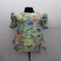 F1100 2컬러 화사한 꽃무늬 레이스 신축성 미니원피스