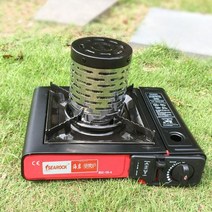 휴대용 캠핑난로 겨울 히터 부탄 가스 난로 야외 얼음 낚시 캠핑 텐트, [1] 히팅 커버 블랙 + 화상 방지 클립