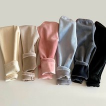 1+1 유아 아기 밍크 레깅스 겨울 골지 쫄바지 기모 데일리 남아 여아 아동 등원룩