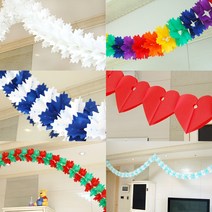 NEW파티장식가랜드/생일파티/가랜드장식/파티용품/이벤트/장식소품/배너/행사/홈파티, NEW파티장식가랜드(블루화이트)