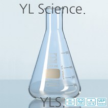(JLS) Duran Standard Erlenmeyer Flasks 25~500ml 표준형 삼각플라스크 (특급유리) 듀란삼각플라스크, 500ml 1ea