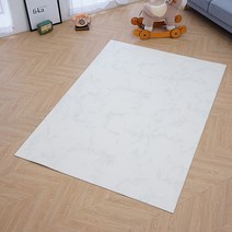 휴팡 PVC 4T 사각형 강아지매트 미끄럼방지 슬개골보호 애견매트, 클라우드마블 아이보리