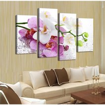 4 pcs 나방 난초 꽃 캔버스 벽 아트 그림 거실에 대 한 홈 인테리어, NO1