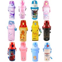 포켓몬스터 원터치 물통 480ml 피카츄 물병 어린이 유아 아동 어린이집 유치원 초등학생 소풍준비물, 원터치물통-몬스터(8152)