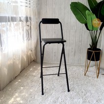 접이식 바의자 높은 홈바 스툴, T13-올블랙(좌고 70CM)