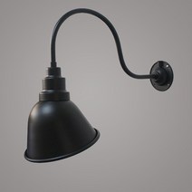 미도라이팅 차밍간판벽등 검정 외부벽등 간판등 방수벽등 벽등, LED파30램프(확산형)15W전구색*1