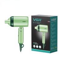 헤어 드라이기 프리볼트 미용실 여행용 전문가용 드라이어 VGR 드라이기 헤어 직업적인 건조기 접이식 기계, 01 with box_01 EU, 1.V-421 - EU