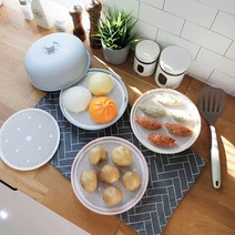 [홈미인] 마카롱 전자레인지 호빵 만두 계란 찜기, 색상:라이트그레이