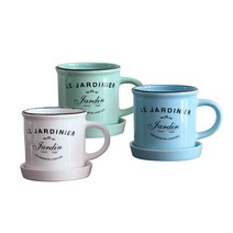 머그컵스타일 유광세라믹화분 _3color, 화이트