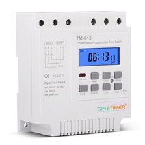 전기타이머 TM613 380V 16A 3 상 7 일 프로그래밍 가능 릴레이 디지털 타이머 스위치 모터 자동 지능형 컨, 한개옵션0