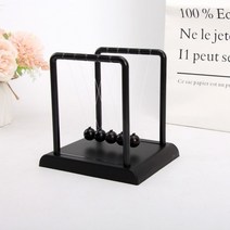 블랙 진자운동 밸런스 쇠구슬 볼 진자모빌 운동멍 모빌 구슬 무한동력, L, 올블랙