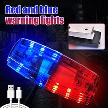 led 경광등 차량 안개등 줄 led 바 면발광 레드 & 블루 LED 어깨 경고 경찰 라이트 클립 위생 작업자, 01 Red Blue