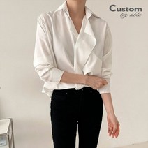 커스텀에이블 [커스텀에이블]언발 카라프릴 블라우스_C2301BL010A