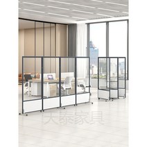 사무용 투명 파티션 이동식 칸막이 공간 분할 패널 가림판 관공서, 1.2mx2m(아크릴)2)