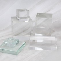 촬영용 투명 크리스탈 받침대 누끼촬영 반사제품촬영, 05 스몰 E 5x5x2cm