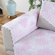 4인용쇼파커버 리폼 스판 북유럽풍 주름 고급스러운 신사와아가씨 소품 심플 사내맞선 천갈이, 직사각타올 140x200cm, 유럽식 플라워 핑크