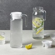 레트로 유리 물병 가정용 식당 카페 1리터, 유리 물병 사각 1.2L