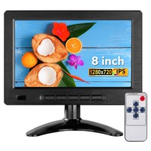 노트북보조모니터 Eyoyo 휴대용 소형 HDMI 모니터 미니 VGA 디스플레이 화면 8 인치 IPS 1280x720 고해상도 서버 for Compute, [01] 8 inch, [04] EU 플매트 카펫 러그