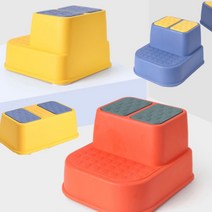 아기화장실계단 아기 세면대발판 발디딤대 침대계단, 발디딤대 2단_빨강