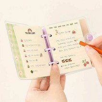 유니크 팬시 글리터 포인트 똑딱이 다이어리 플래너, 단품