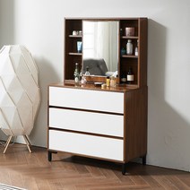 달리빙앤 셀레나 3단 서랍 화장대, 멀바우화이트