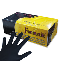 100매 블랙 니트릴장갑 니트릴글러브 라텍스 일회용장갑, (블랙)FANTASTIK니트릴장갑-L