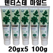 덴티스테 마일드 나이트타임 튜브 치약 20g 5개 총 100g