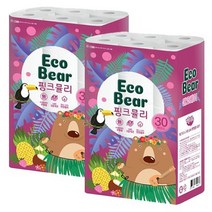 물에잘녹는 두루마리휴지 에코베어 화장지 3겹 30롤 2팩 먼지없는 비데용 코스트코 홈쇼핑, 상세페이지 참조