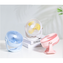 [하프포인트]WT-F12 7인치 대형 USB 유/무선 겸용 탁상용 미니 선풍기(2.0A고속 충전 양면 USB 케이블 포함), 핑크