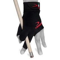 Longoni Black Fire 2.0 당구 풀 CUE 장갑 - 왼손 또는 오른손용 (오른손용(왼손잡이 플레이어) XXL) [미국 직배송], For Left hand (Right-handed pl