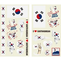 야광스티커 [가디언블루] 10장세트 응원스티커 판박이 월드컵, 02.컬러 10장세트