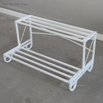 무쇠냄비 주물냄비 전골냄비 철 꽃 스탠드 바닥에서 천장까지 3 층 사다리 화분 선반 거실 발코니 코너 다층 분재 스페아, 80X44X42CM         3