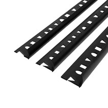 (재단가능) PVC 라운드 재료분리대(블랙) 3사이즈(8 10 12mm) 2.4M _철물 몰딩 마루몰딩 바닥타일 타일마감 마감재 꼼꼼이 코너비드 ㄱ자, 8mm용