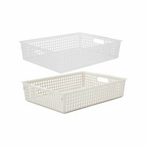 리템 센스업 바스켓 4호 다용도 정리 수납 바구니, 색상:아이보리, 단품