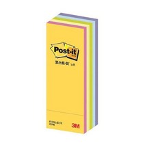 3M 25x76mm) 포스트잇큐브노트파스텔CT-13(45장 5색상, 상세페이지 참조