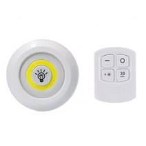 보조조명 버튼식 라이트 DIY LED 리모컨 슬림 휴대용, LED라이트 1p 리모컨포함-노랑(백색등)