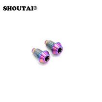 2Pcs M6 산악 자전거 TC4 티타늄 합금 유압 디스크 배기 나사 Magura 브레이크 클립 오일 필링 블리드 스크류, dazzle