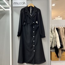 무자크 랩스타일 버튼 롱 원피스 M2OP04